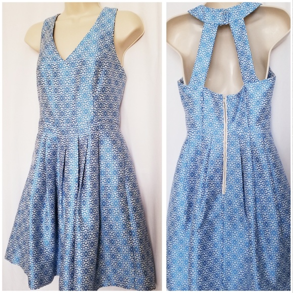 Banana Republic Dresses & Skirts - Blue Jacquard Dress Banana Republic Sz 2